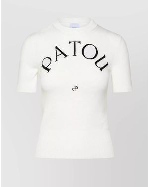 Patou Slim-Fit Cotton-Blend T-Shirt - White