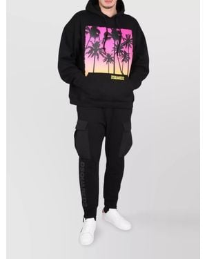 DSquared² Cotton Sunrise Print Hoodie - Multicolor