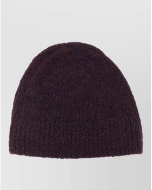 Dries Van Noten Alpaca Wool Ribbed Beanie - Blue