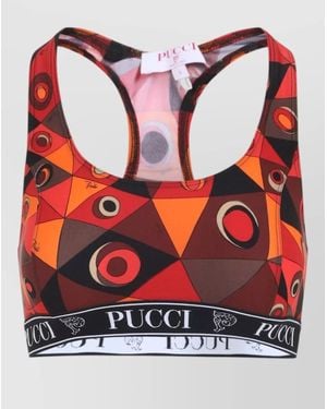 PUCCI Polyamide Bra Top Elastic Band Racerback - Red