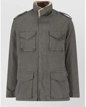 Drumohr Padded Coat - Grey