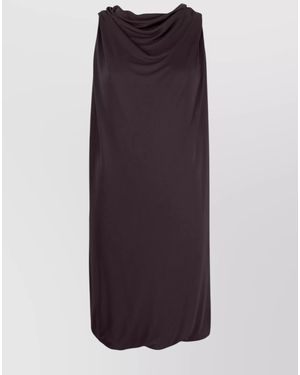 Lanvin Draped Sleeveless Maxi Dress - Purple