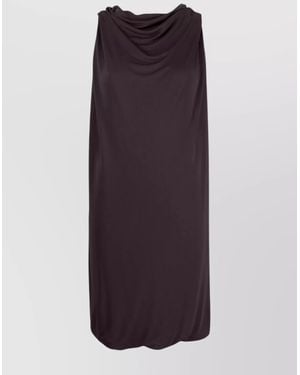 Lanvin Back Twisted Dress Scarf Knee - Purple