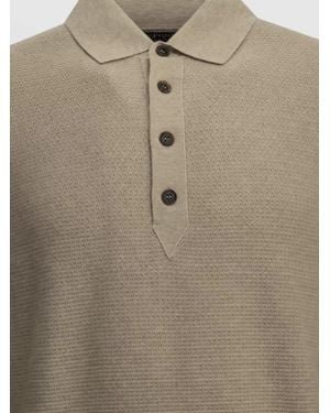ZEGNA Cashmere Polo Sweater - Natural