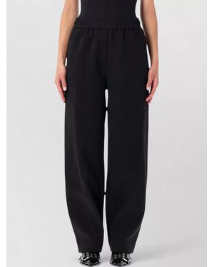 Ganni Wide Leg Tailored Trousers - Black