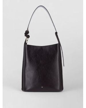Anya Hindmarch Chubby Leather Shoulder Bag - Black