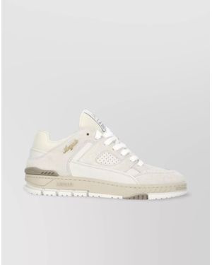 Axel Arigato Breathable Round Toe Trainers With Perforated Design - Natural