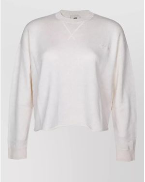 Autry Wool Cashmere Crewneck Sweatshirt - White