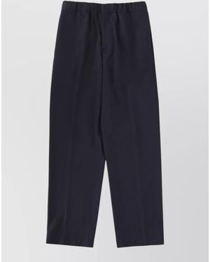 Lardini Wool Tailored Trousers Featuring Back Pockets - Blue