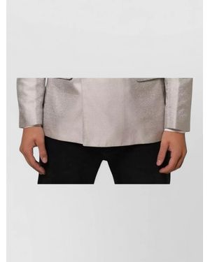 Dolce & Gabbana Silk Martini Double-Breasted Blazer - White