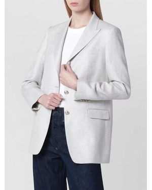 Tagliatore Tailored Coat Notch Lapel Buttoned Cuffs - Blue