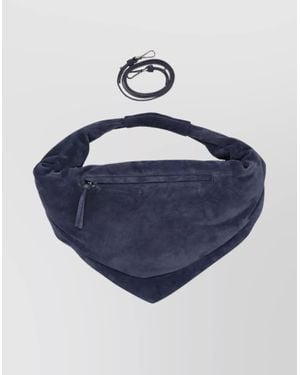 FEDERICO CINA Leather Padded Shoulder Bag - Blue