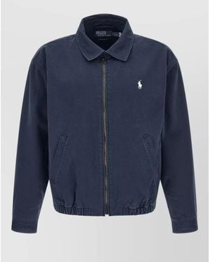 Polo Ralph Lauren Bayport Jacket Button Cuffs Hem - Blue