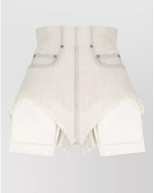 Rick Owens Cotton Short Shorts - Natural
