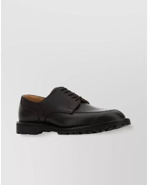 Crockett & Jones Leather Lace-Up Shoes - Black
