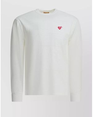Human Made Long Sleeve Graphic Print Crew Neck T-Shirt - White