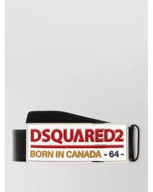 DSquared² Leather Belt Adjustable Fit Refined Design - Red