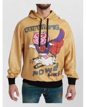 Dolce & Gabbana Printed Cotton Hooded Jacket - Natural