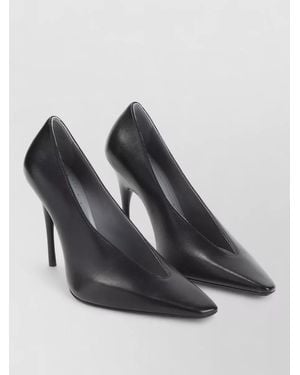 Balenciaga Duchesse Pump Low Cut Pointed Stiletto Heel - Black