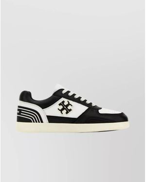Tory Burch Leather Low-Top Trainers - Metallic