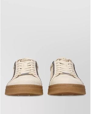 Jimmy Choo Suede Leather Sneakers - Natural