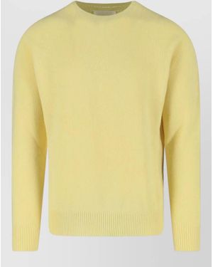 Jil Sander Cashmere Virgin Wool Crewneck Jumper - Yellow