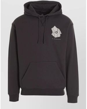 Objects IV Life Progress Graphic Hooded Sweatshirt Front Pocket - Black