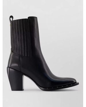 Golden Goose Debbie Ankle Boots Block Heel Leather - Black