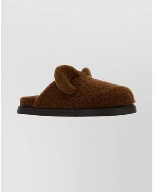 Fendi Shearling Slippers - Brown