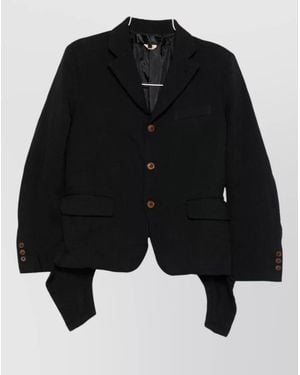 Comme des Garçons Tailored Jacket Single Breasted Notch Lapel - Black