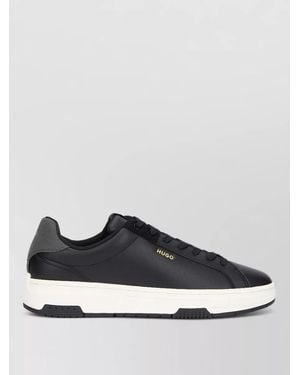 BOSS Lace Up Trainers Eco Leather Contrast Sole - Multicolour