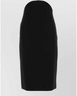 Jil Sander Wool Midi Skirt - Black
