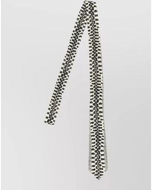Tom Ford Silk Snake Print Tie - White