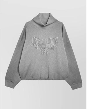 Acne Studios Lounge Top High Collar Long Sleeves - Gray