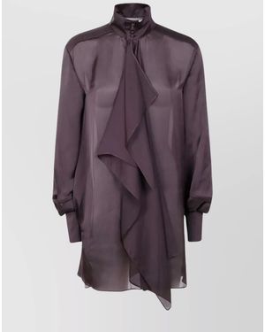 Sacai Satin Mini Dress - Purple