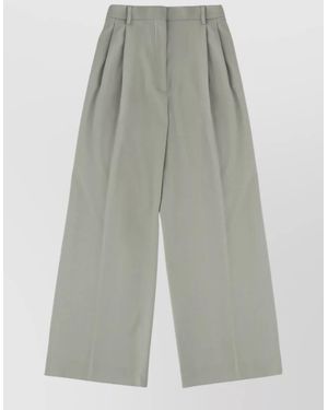 Filippa K Darcey Tailored Trousers Pleated Wide Leg - Grey