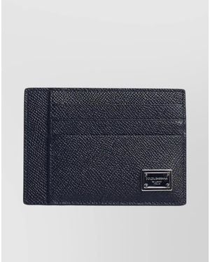 Dolce & Gabbana Calf Leather Card Holder - Blue