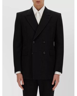 McQueen Double-Breasted Cotton Regular-Fit Suit Jacket - Black