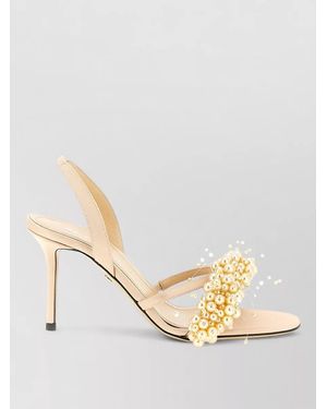Mach & Mach Satin Sandals - Metallic