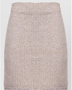 Fabiana Filippi Sequined High-Rise Midi Skirt - Natural