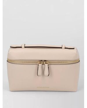 Victoria Beckham Leather Crossbody Bag - Natural