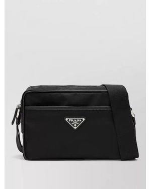 Prada Crossbody Bag Adjustable Strap External Pocket - Black
