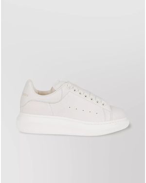 McQueen Leather Oversized Low-Top Trainers - Natural