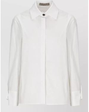 D.exterior Cotton Long-Sleeve Shirt - White