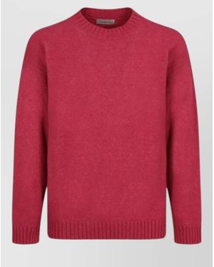 Laneus Textured Knit Jumper Ribbed Cuffs Hem