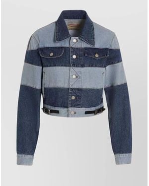 ANDERSSON BELL Denim Cropped Jacket - Blue