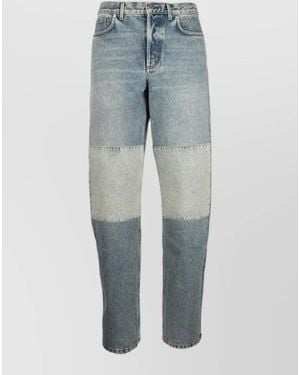 Dior Denim Jeans Belt Loops Back Pockets Panels - Blue