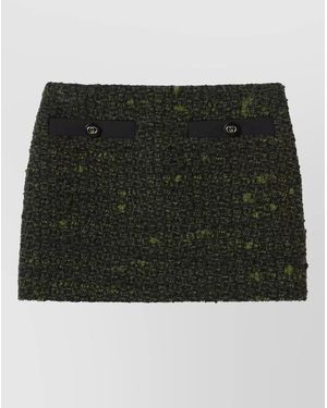 Gucci Bouclé Mini Skirt - Black