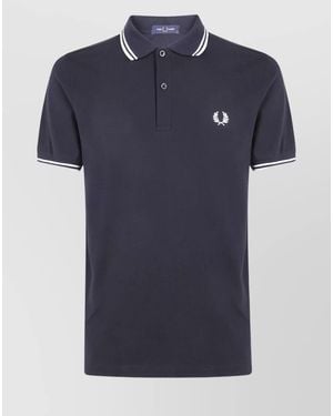 Fred Perry Cotton Polo Shirt - Blue