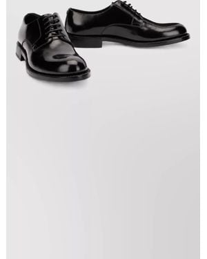 Dolce & Gabbana Leather Derby Shoes - Black